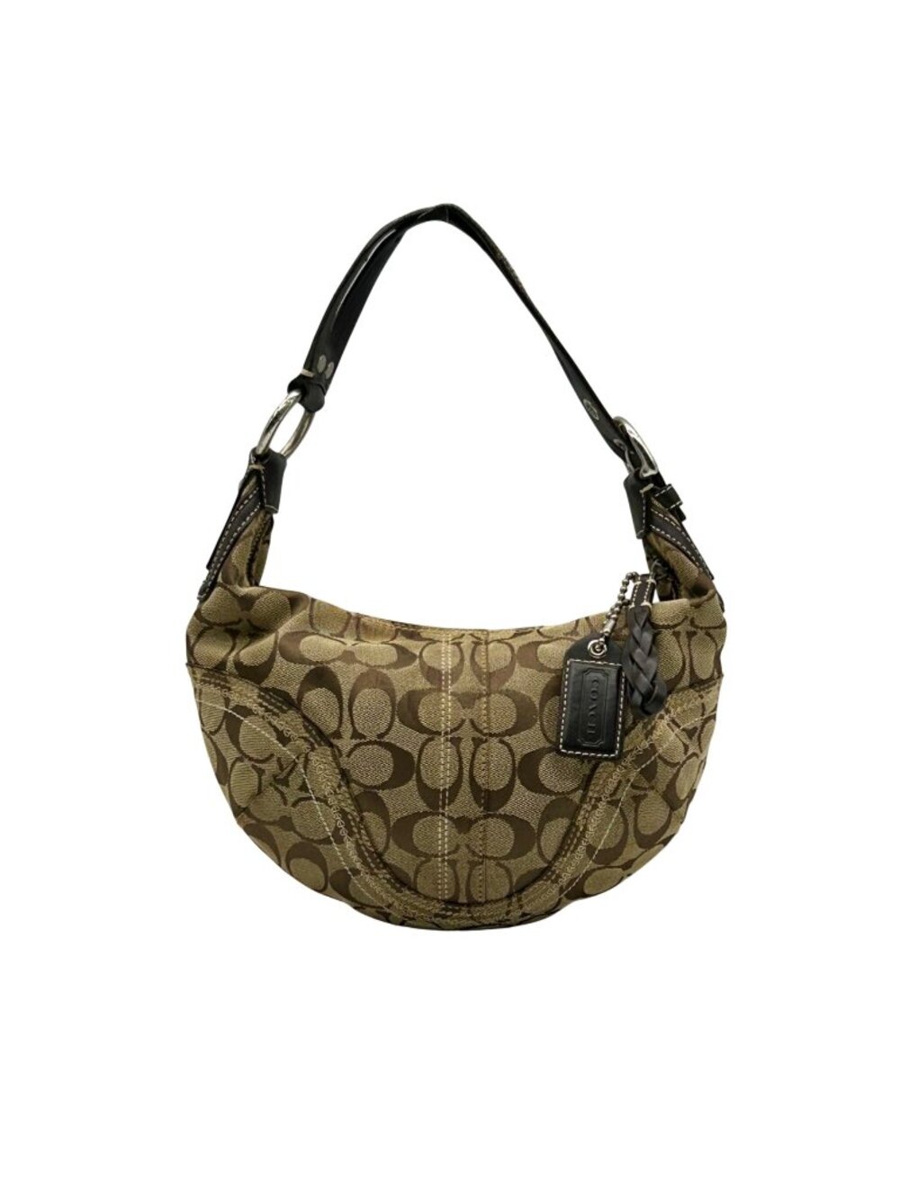 Coach Vintage Khaki Jacquard Canvas Soho Shoulder Bag